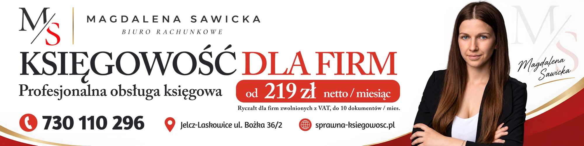 Magdalena Sawicka — księgowość dla firm od 219 zł netto miesięcznie